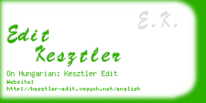 edit kesztler business card